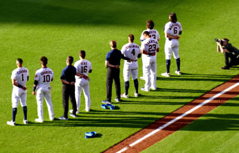 This is a picture of Minute Maid Park, home to the Houston Astros.