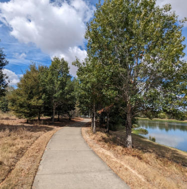 This is a picture of the rv sites at Fulshear RV Park in Fulshear, TX